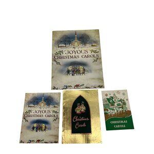 4 Vintage Christmas Carol Booklets 1950s Bank Funeral Home Ads Knoxville TN
